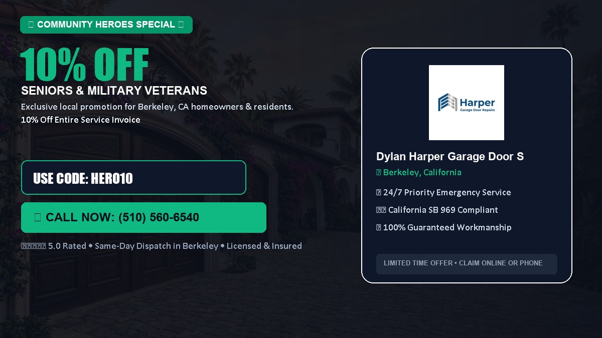 10% OFF Senior Citizens (65+) & Military / Veteran Community Discount in Berkeley, CA